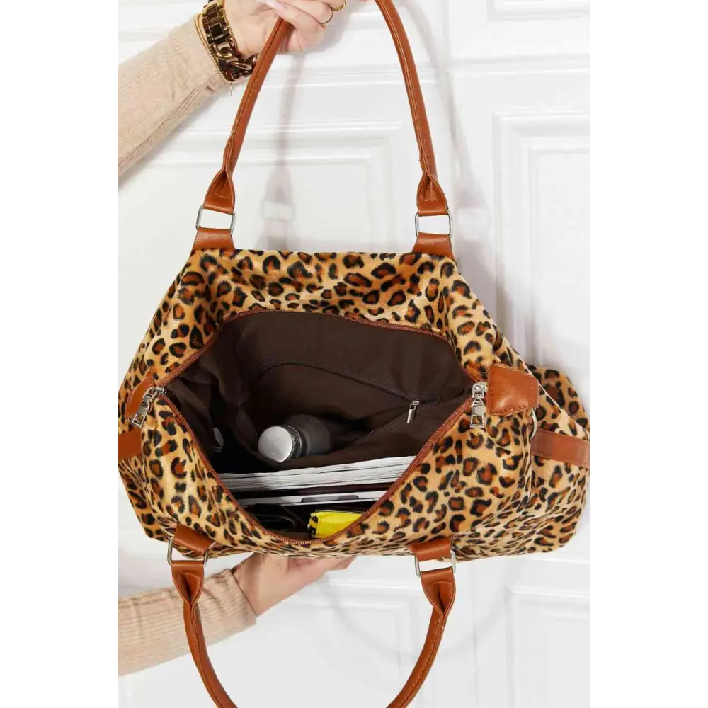 Animal Print Brushed Weekender Bag