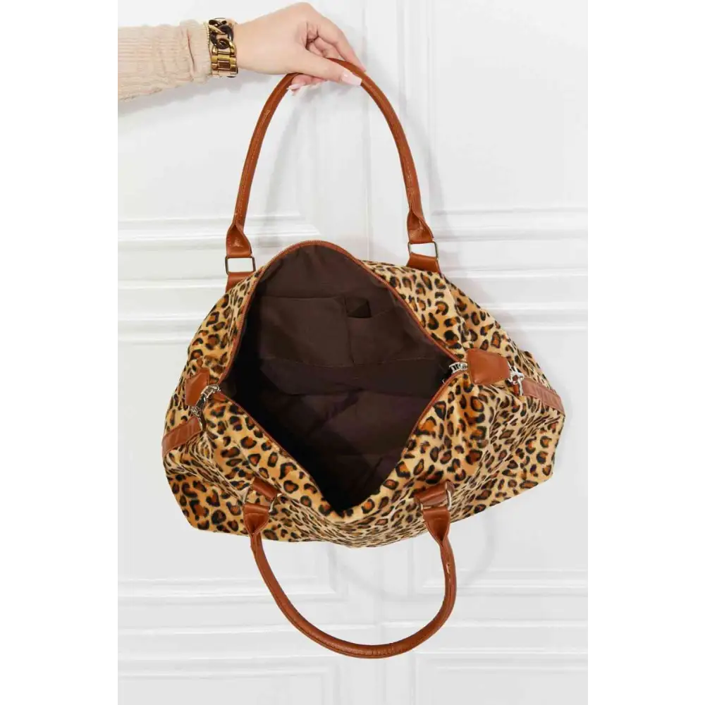 Animal Print Brushed Weekender Bag