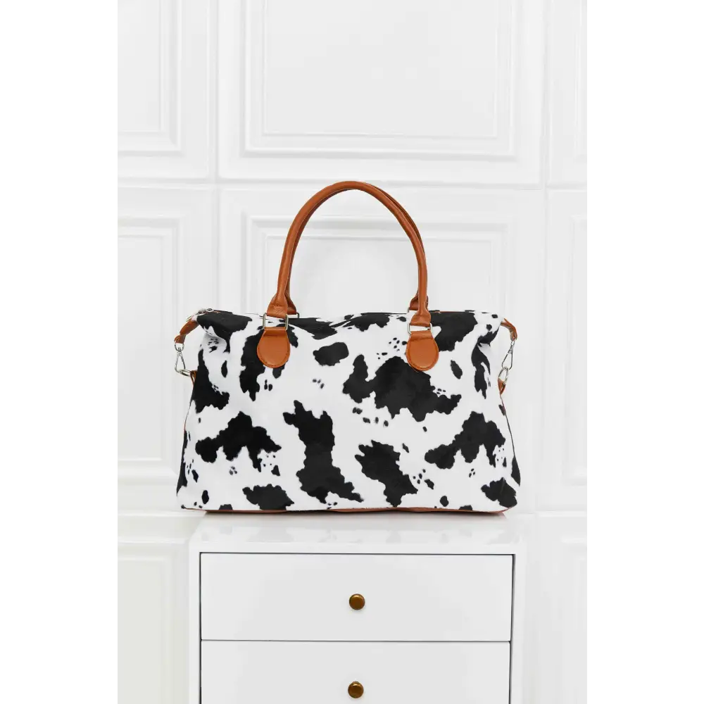 Animal Print Brushed Weekender Bag