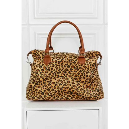 Animal Print Brushed Weekender Bag