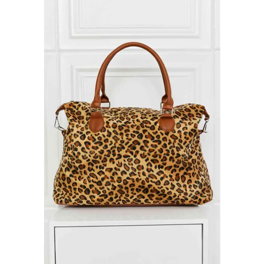 Animal Print Brushed Weekender Bag