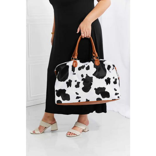 Animal Print Plush Weekender Bag - Madi Gray Boutique