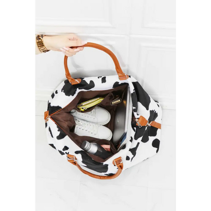 Animal Print Plush Weekender Bag - Madi Gray Boutique