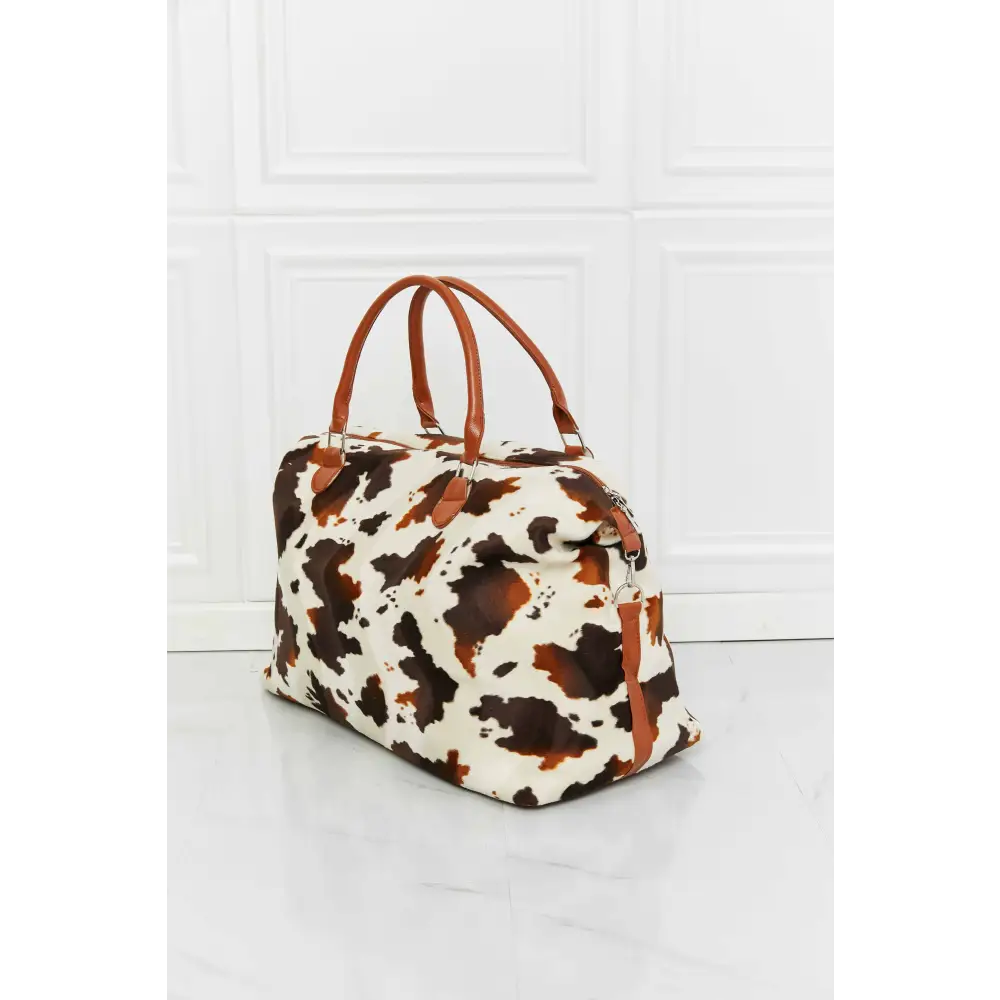 Animal Print Plush Weekender Bag - Madi Gray Boutique