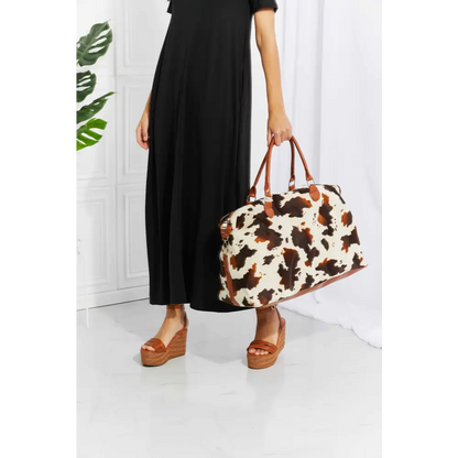 Animal Print Plush Weekender Bag - Madi Gray Boutique