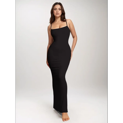 Basic Bae Built-In Shapewear Sleeveless Maxi Dress - Black / S