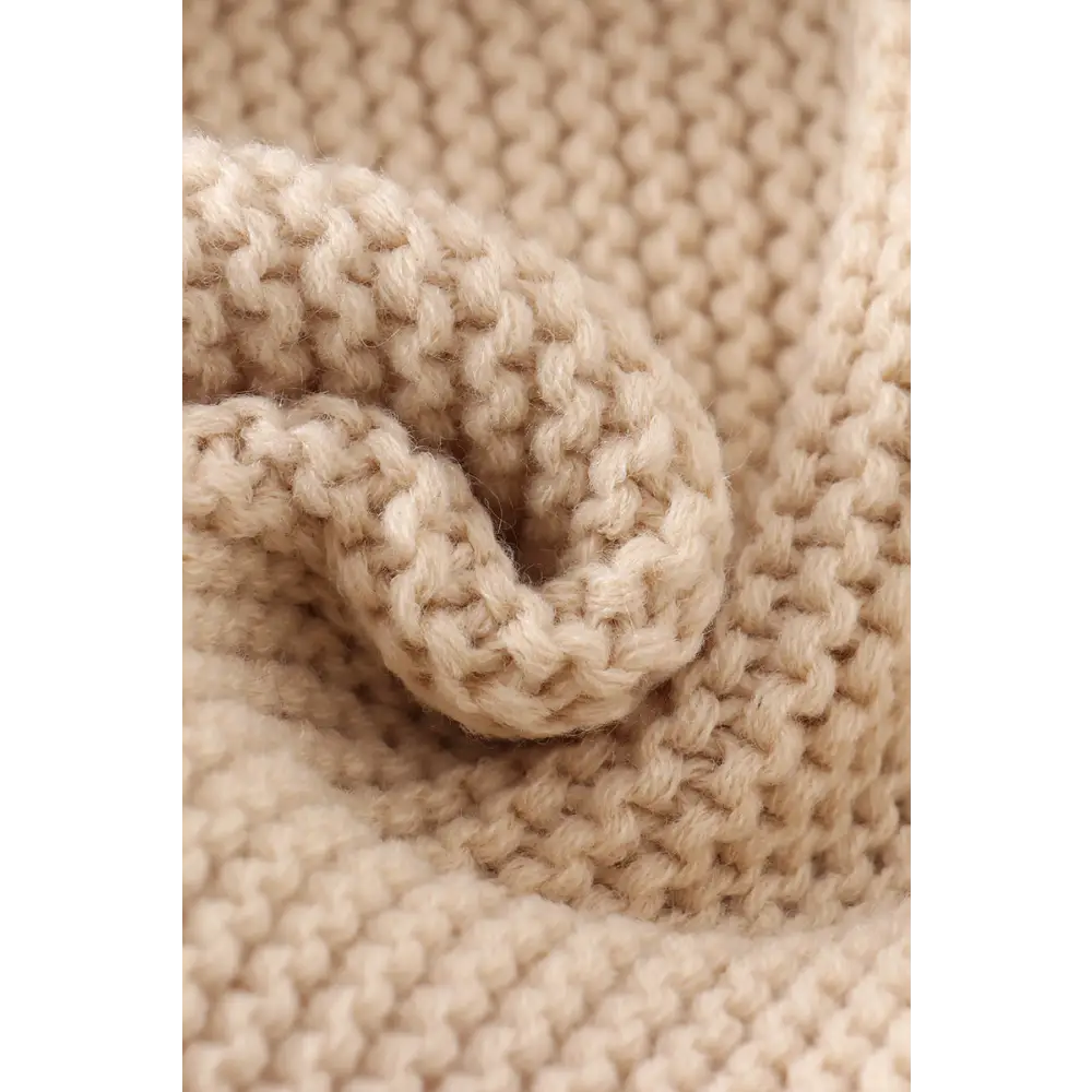 Beige baby soft knitted blanket - Blankets