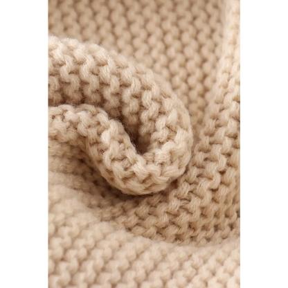 Beige baby soft knitted blanket - Blankets