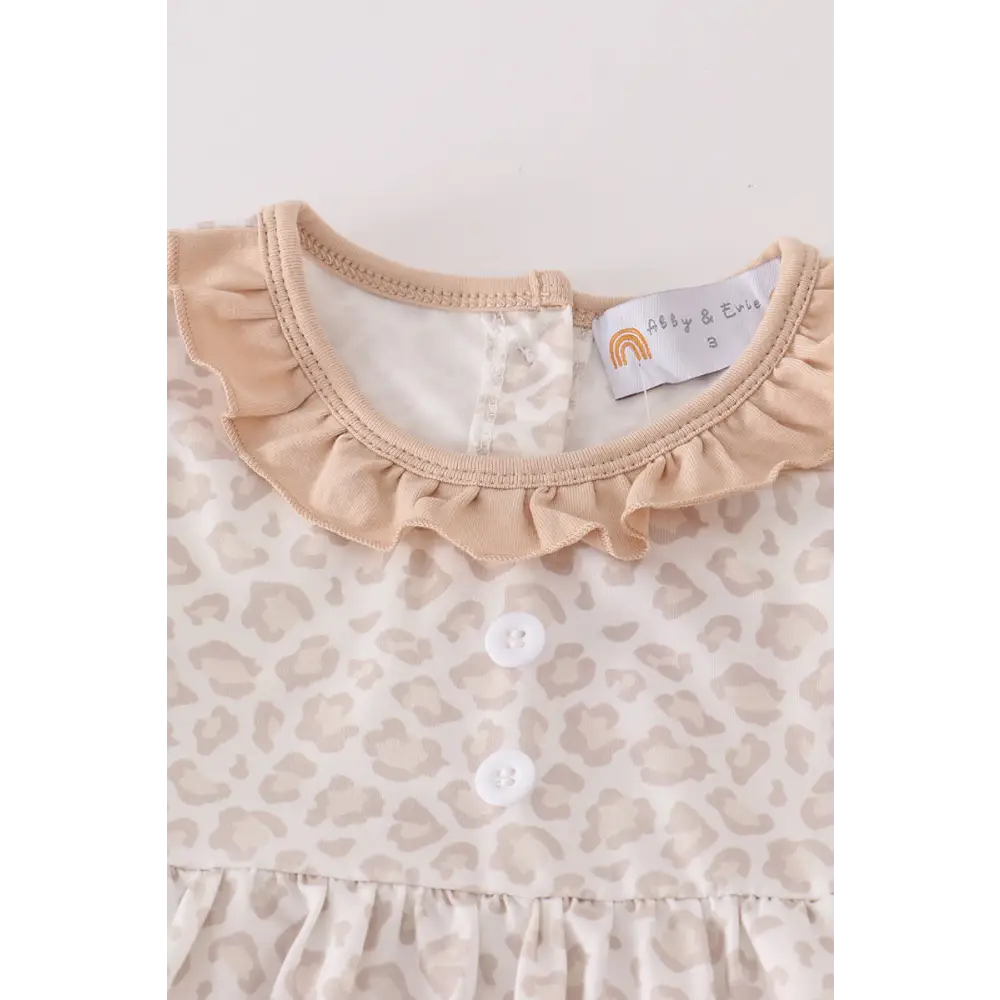 Beige leopard girl set - Set