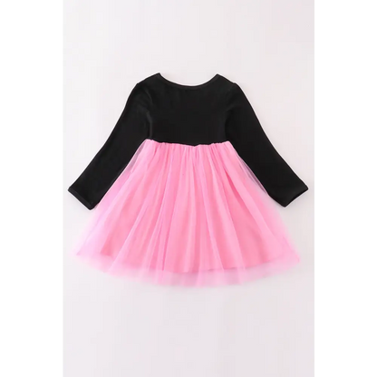 Black halloween boo sequin tutu dress - Dress