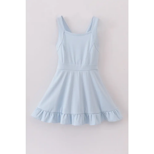 Blue active sporty ruffle tennis dress - Dress