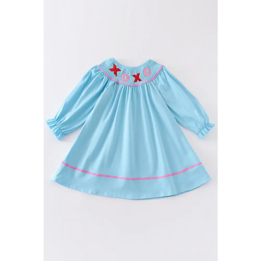 Blue valentine XOXO smocked girl dress - Dress