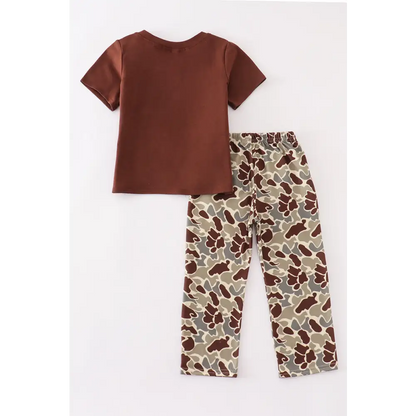 Brown camouflage boy set - Set