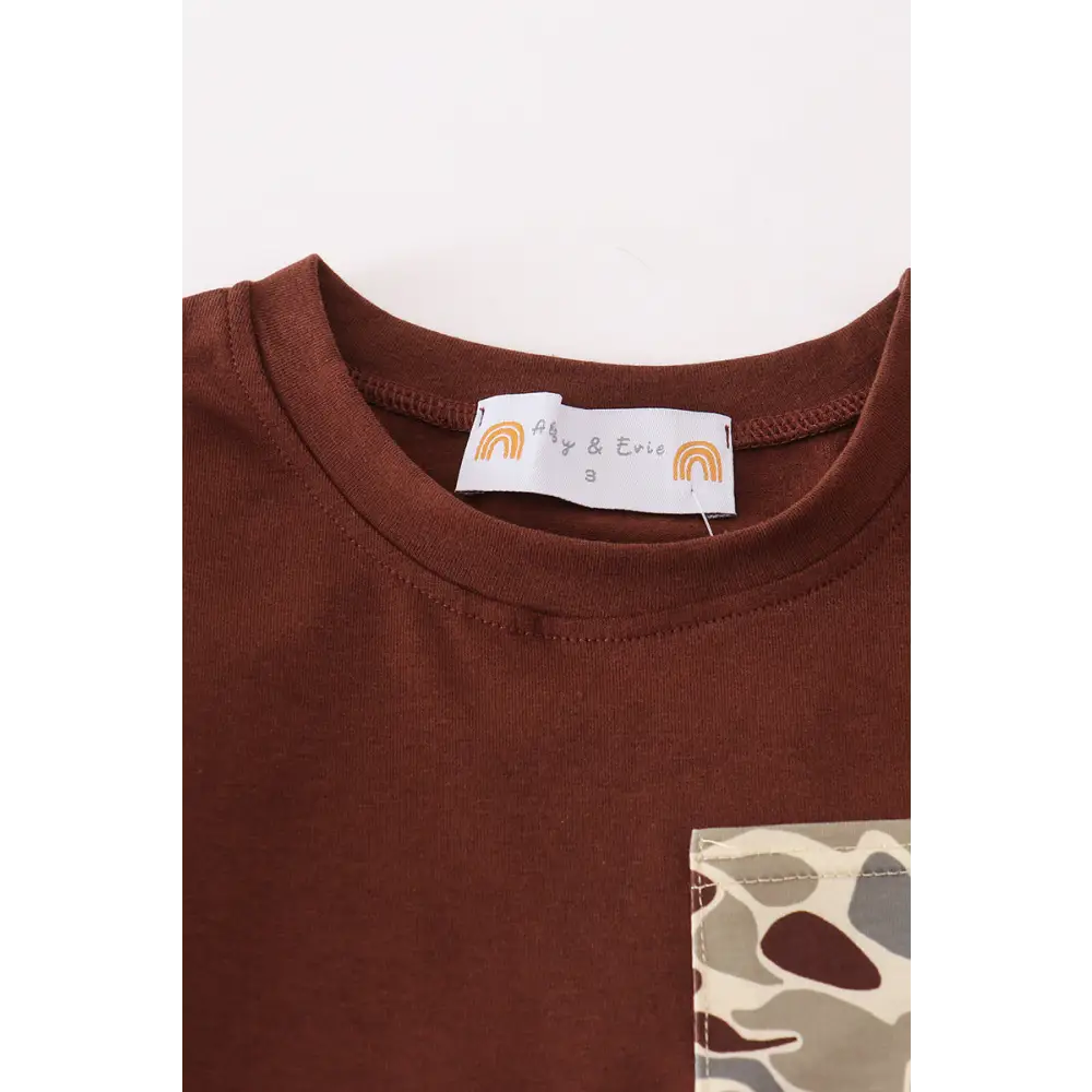 Brown camouflage boy set - Set