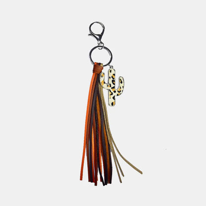 Cactus Keychain with Tassel - Madi Gray Boutique