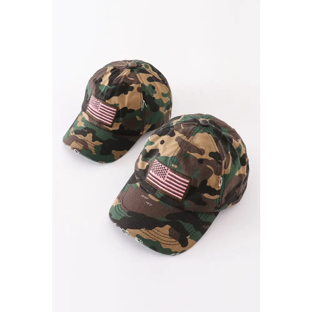 Camouflage flag vintage baseball cap mom & - Hats