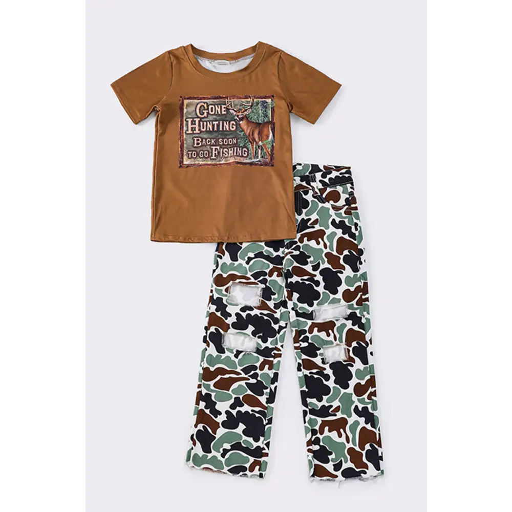 Camouflage hunting boy set - Set