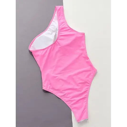 Contrast Panel One-Piece Swimsuit