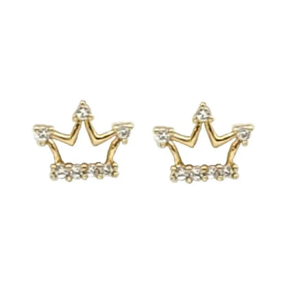 Crown Crystal Stud Earring - Madi Gray Boutique