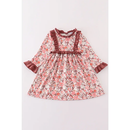 Fall floral print mom&me dress - 12M - Dress