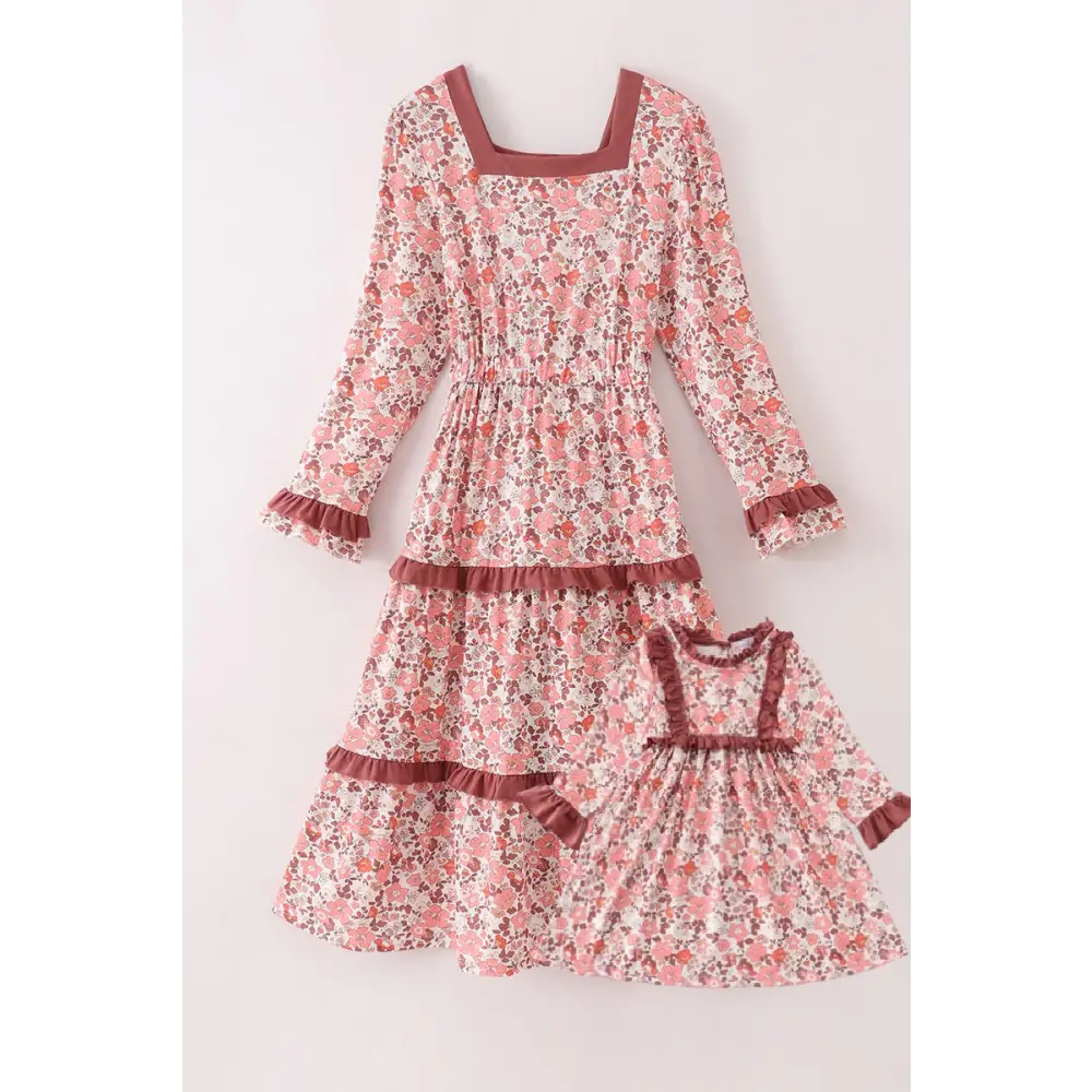 Fall floral print mom&me dress - Dress