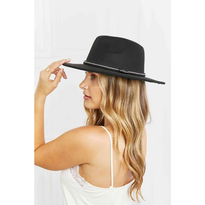 Fame Bring It Back Fedora Hat - Black / One Size