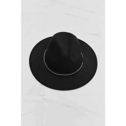 Fame Bring It Back Fedora Hat - Black / One Size