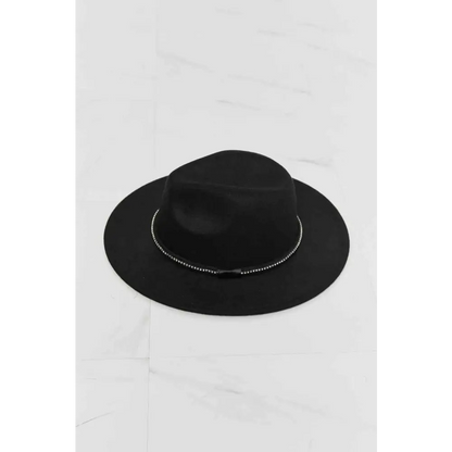 Fame Bring It Back Fedora Hat - Black / One Size