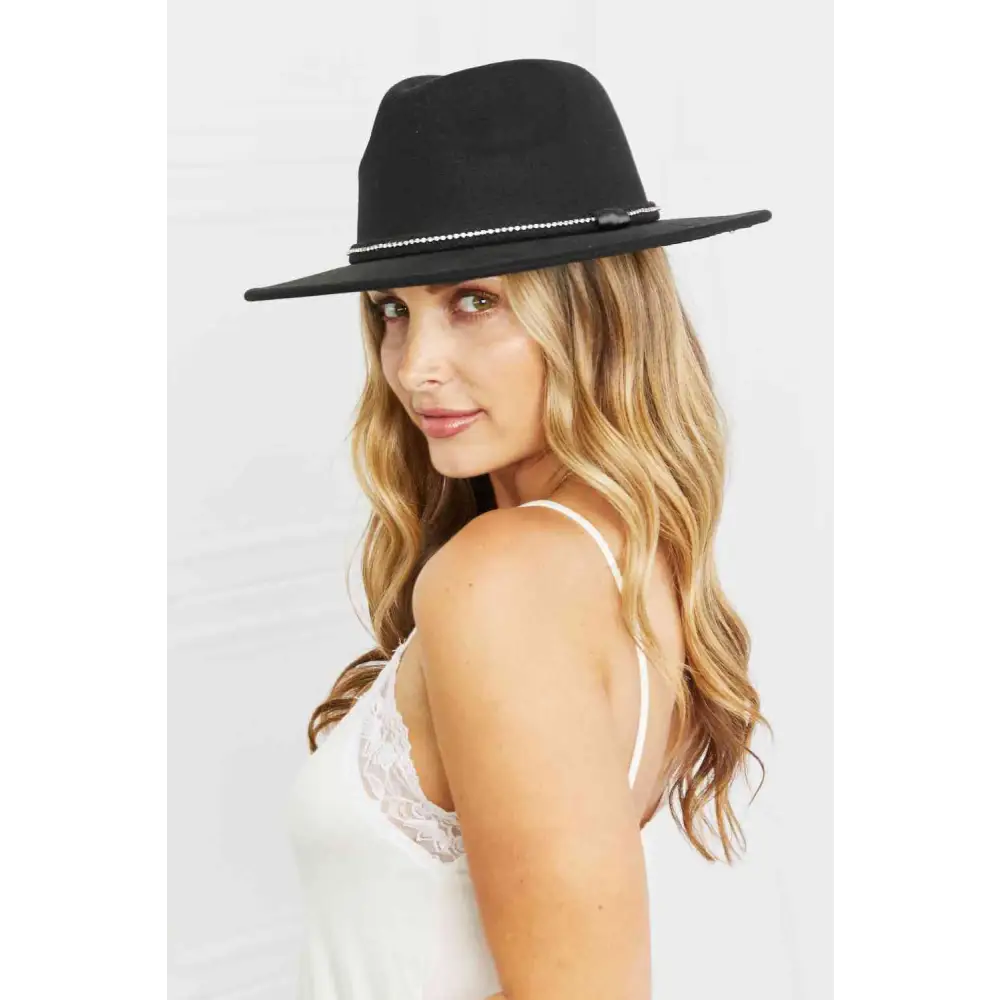 Fame Bring It Back Fedora Hat - Black / One Size