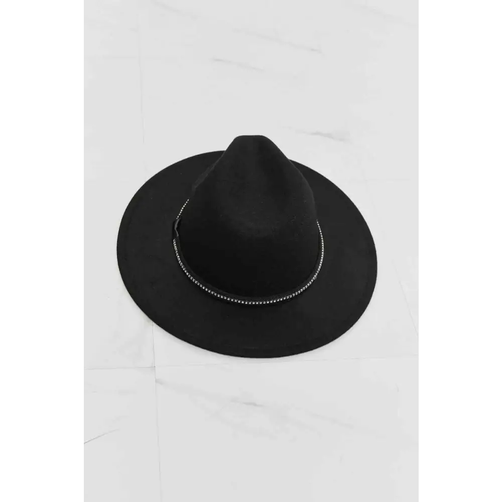 Fame Bring It Back Fedora Hat - Black / One Size