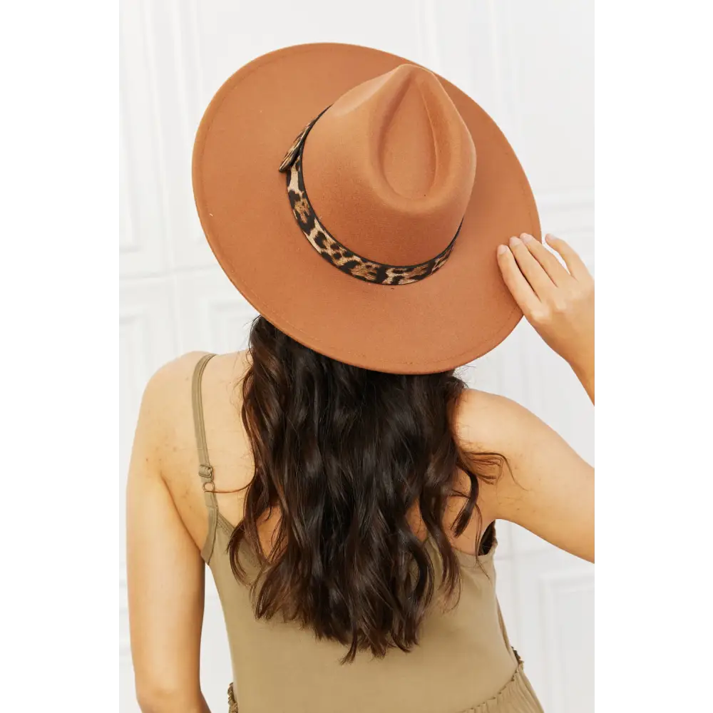 Fame In The Wild Leopard Detail Fedora Hat - Madi Gray Boutique