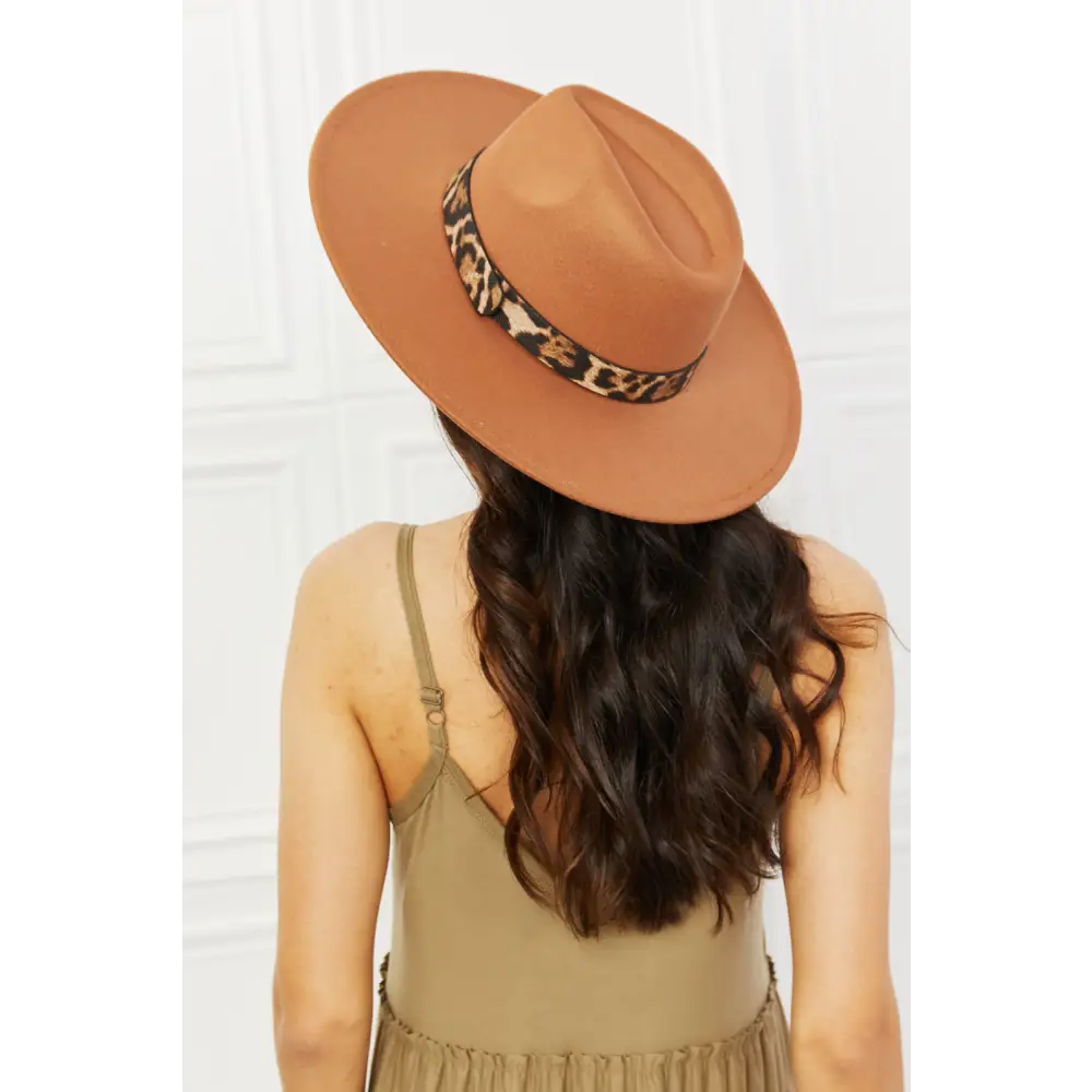 Fame In The Wild Leopard Detail Fedora Hat - Madi Gray Boutique