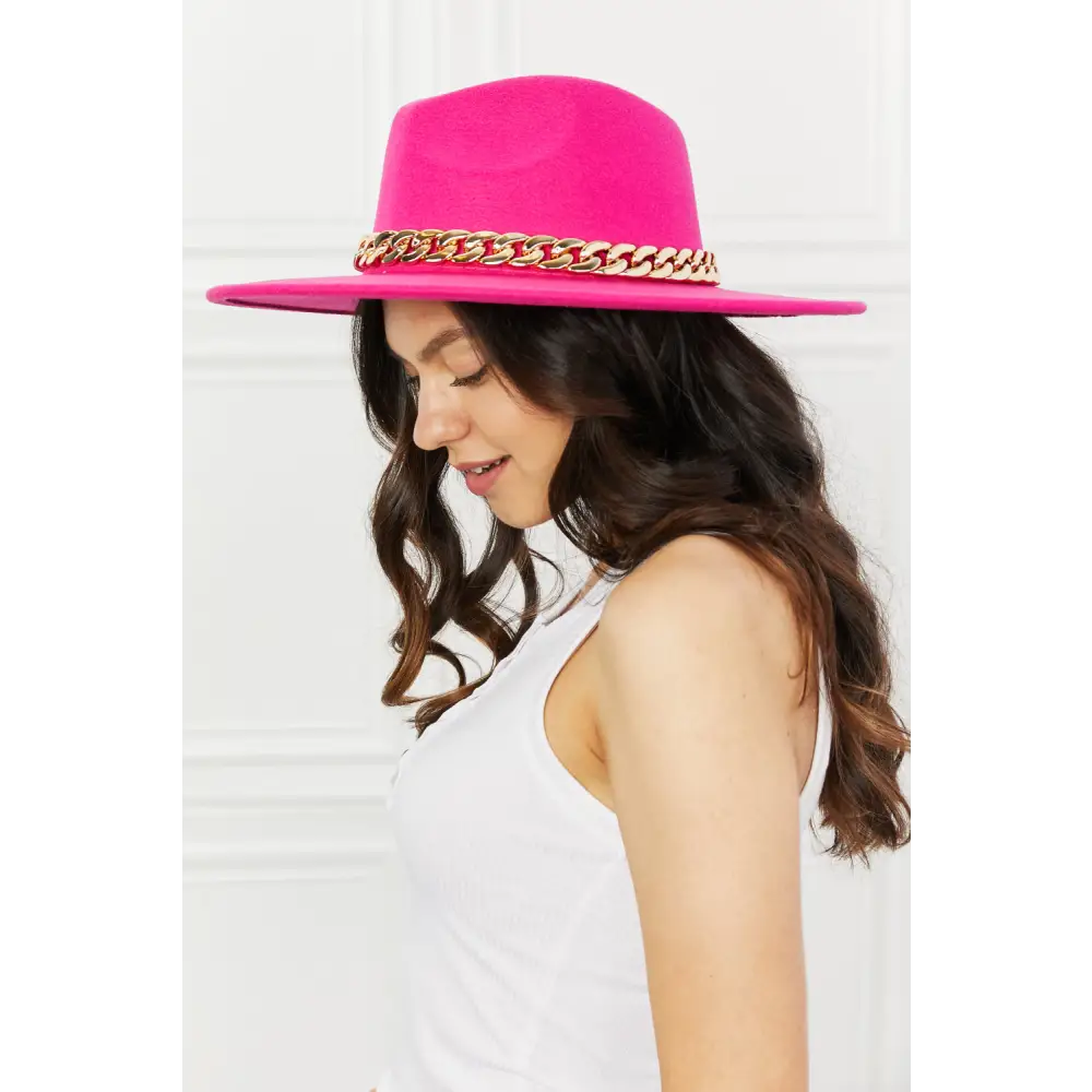 Fame Keep Your Promise Fedora Hat in Pink - Madi Gray Boutique