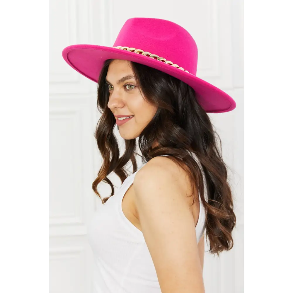 Fame Keep Your Promise Fedora Hat in Pink - Madi Gray Boutique