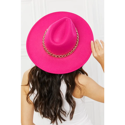 Fame Keep Your Promise Fedora Hat in Pink - Madi Gray Boutique