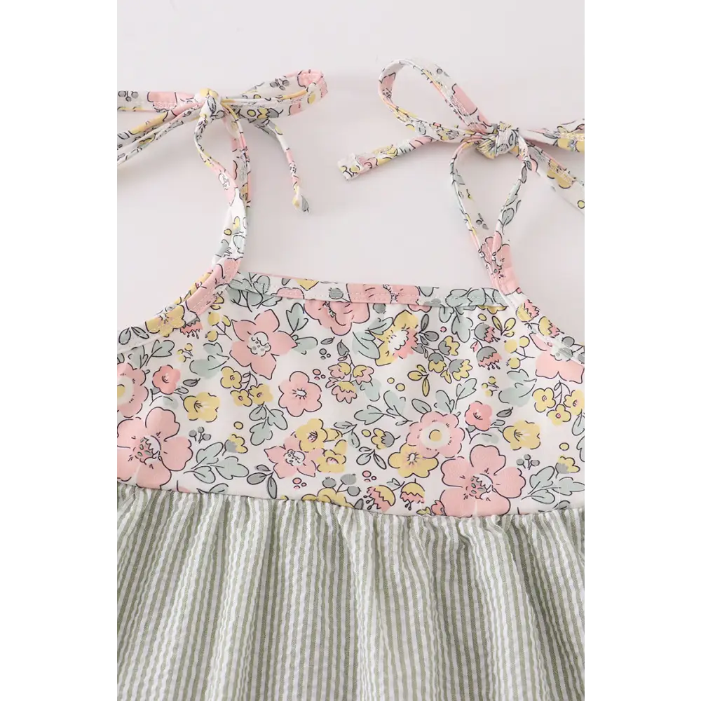 Floral seersucker strap dress mom & - Dress