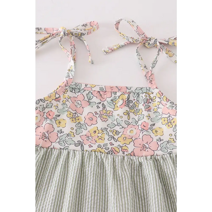 Floral seersucker strap dress mom & - Dress