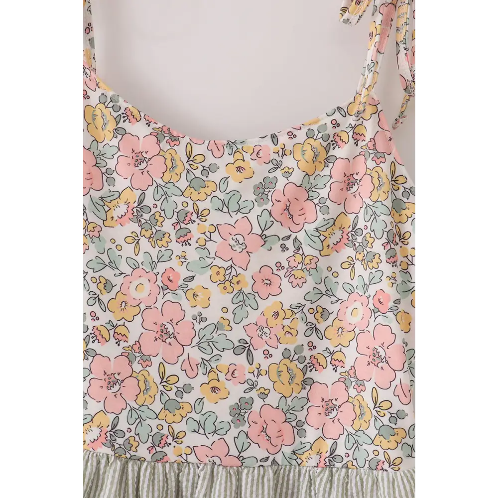 Floral seersucker strap dress mom & - Dress