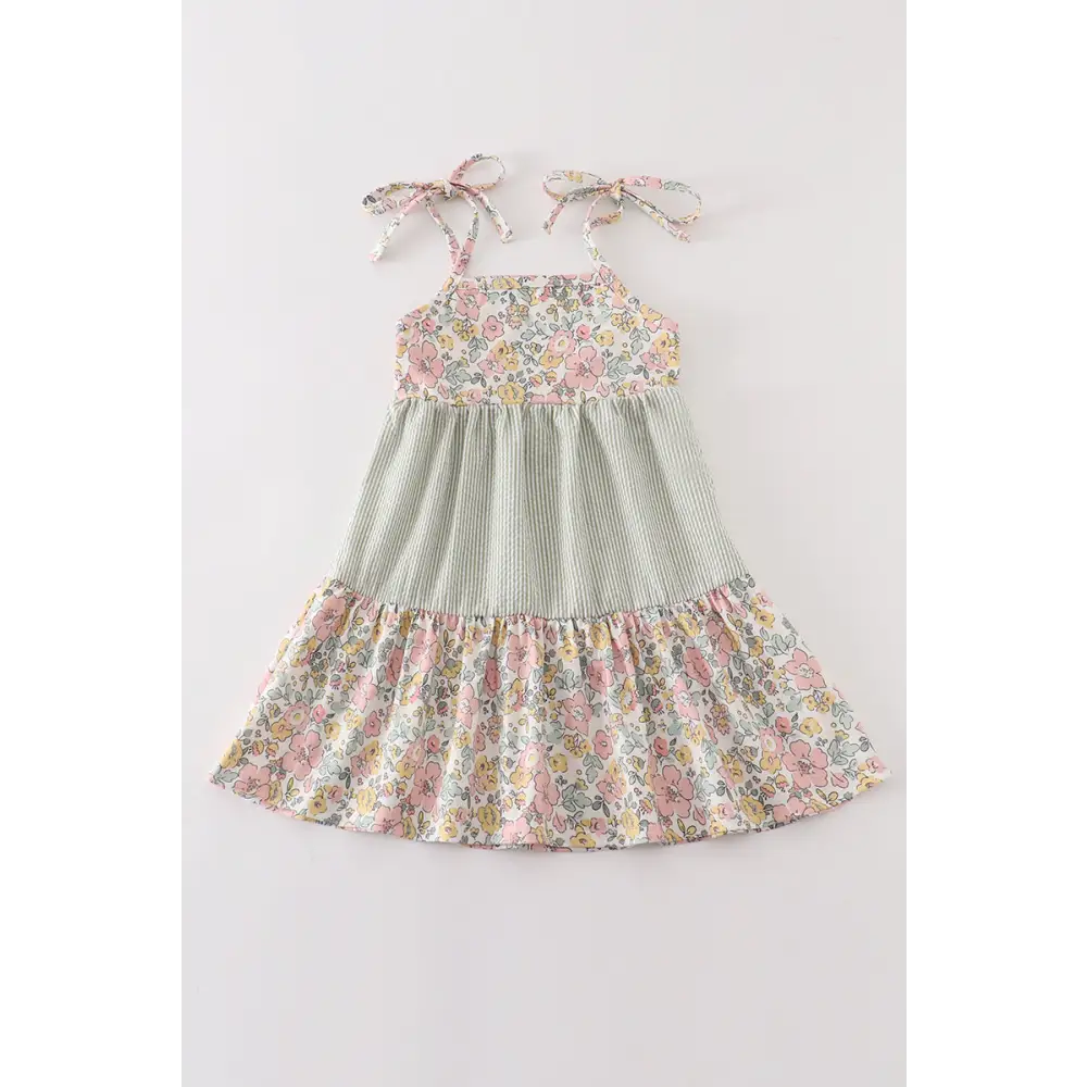 Floral seersucker strap dress mom & - Dress