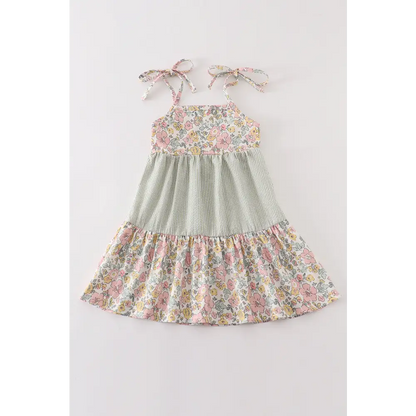 Floral seersucker strap dress mom & - Dress