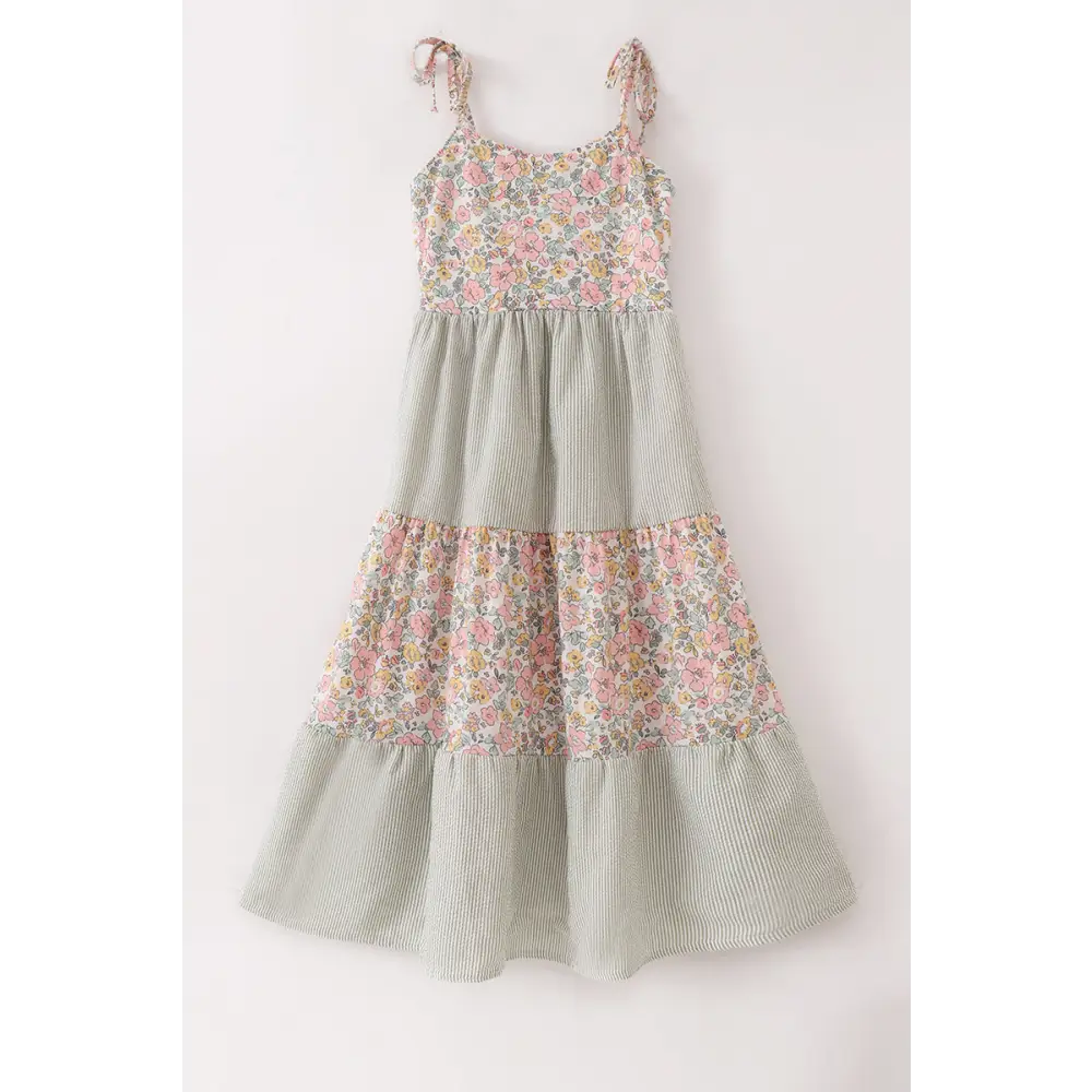 Floral seersucker strap dress mom & - XS - Dress