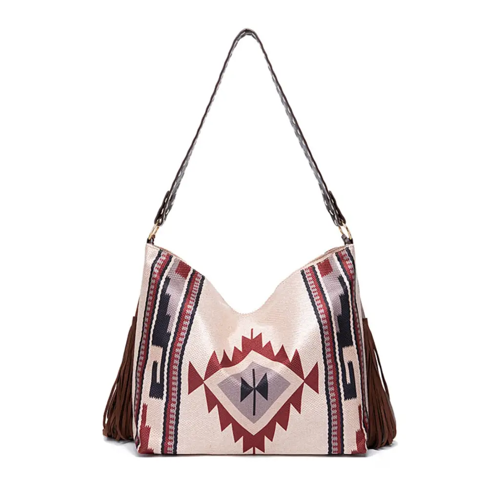 Geometric Canvas Tote Bag - Madi Gray Boutique