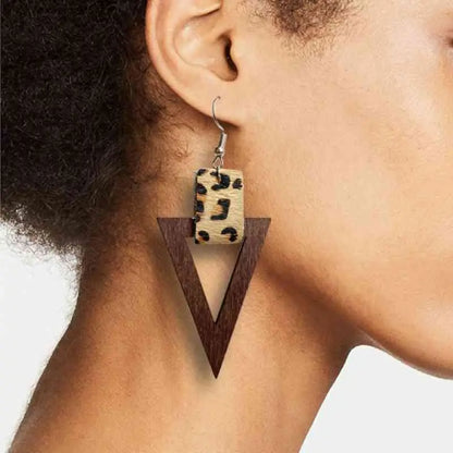 Geometric Drop Earrings - Madi Gray Boutique