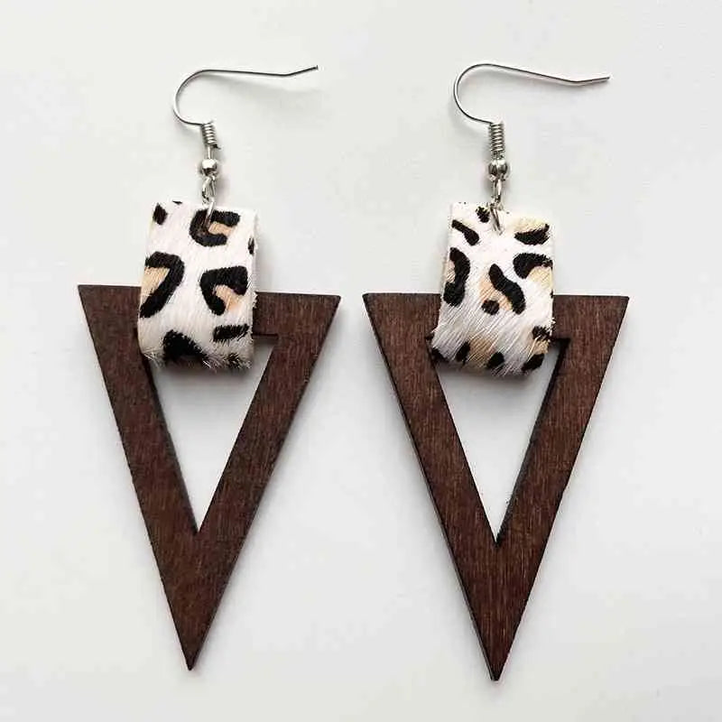 Geometric Drop Earrings - Madi Gray Boutique