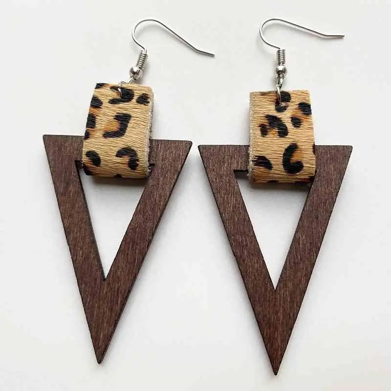 Geometric Drop Earrings - Madi Gray Boutique