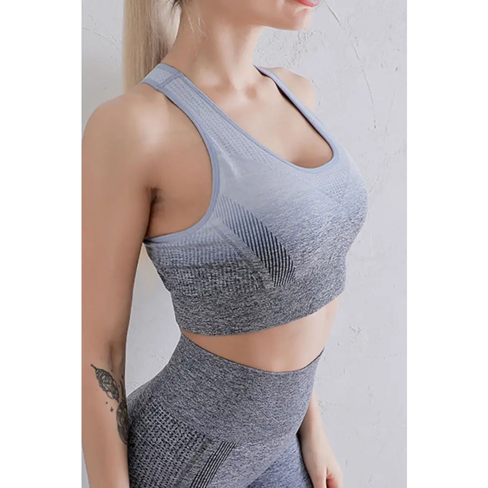 Gradient Sports Bra and Leggings Set - Madi Gray Boutique