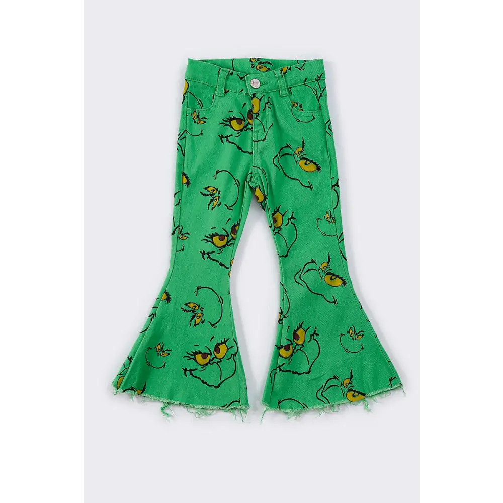 Green grinch print bell jeans mom & - 18M - Pants