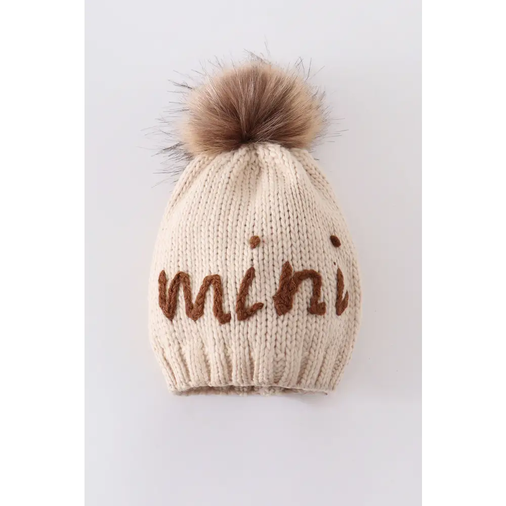 Hand embroidered pom pom beanie hat mommy&me - MINI - Hats