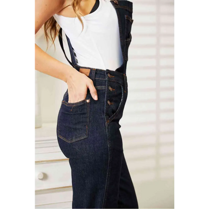 Judy Blue Full Size High Waist Classic Denim Overalls - Madi Gray Boutique