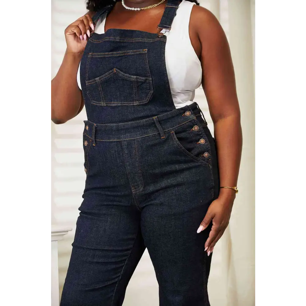 Judy Blue Full Size High Waist Classic Denim Overalls - Madi Gray Boutique